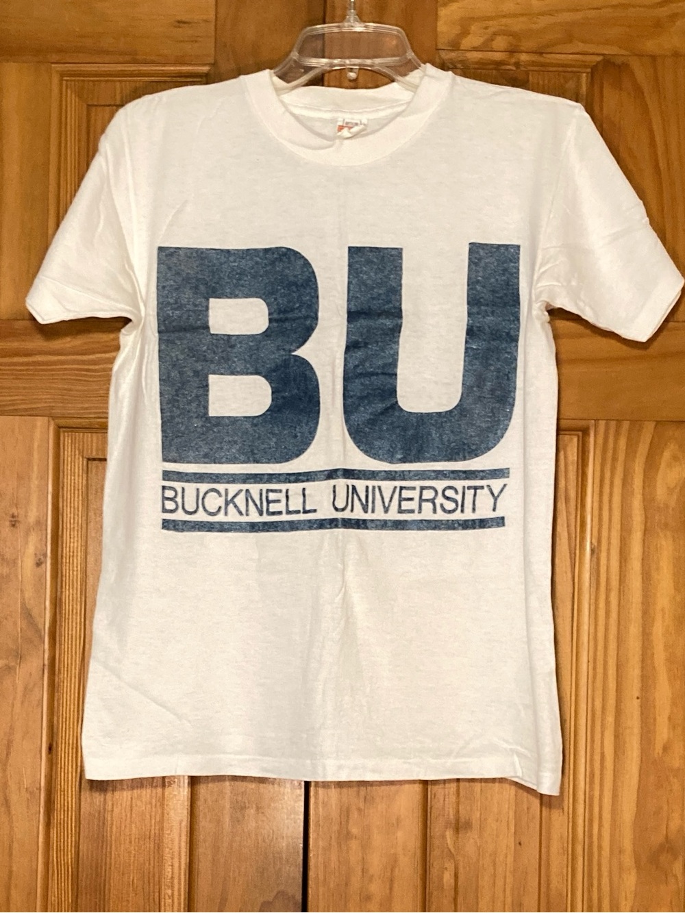 NWOT College House Vintage 80s 90s Bucknell T Shirt Short Sleeve White M Medium